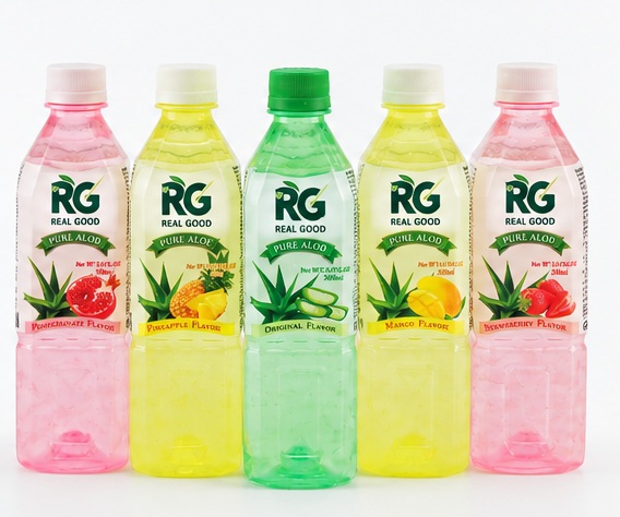 Five RG aloe vera drink bottle concepts
